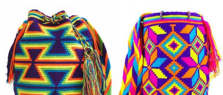 Яркие колумбийские сумки Колумбийская мочила техника вязания